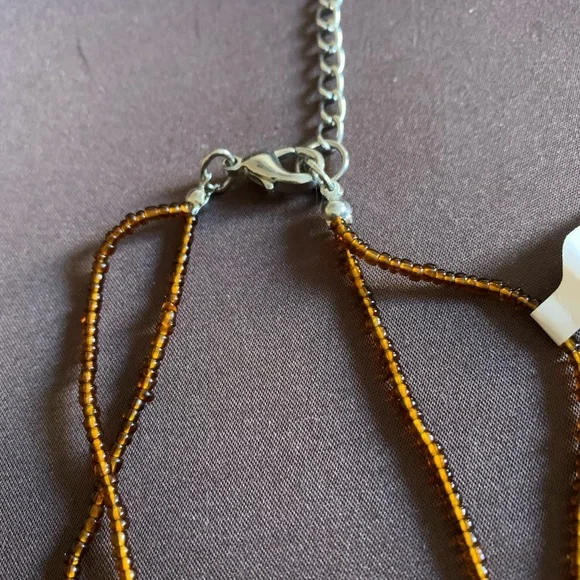 Mother of Pearl Shell Floral Island Necklace Jewelry Flower Tropical Vacation - Picture 8 of 10